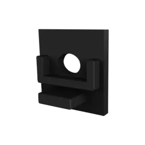 Eindkap met kabeldoorvoer - 302ZWART