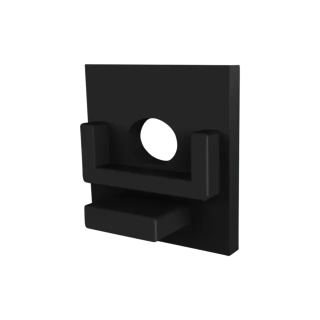 Eindkap met kabeldoorvoer - 302ZWART