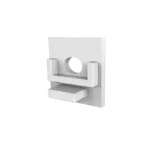 Eindkap met kabeldoorvoer - 303WIT