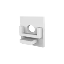 Eindkap met kabeldoorvoer - 303WIT