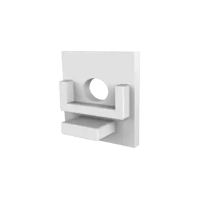 Eindkap met kabeldoorvoer - 303WIT