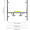 Luksus LED profielen LED profiel inclusief opaal klikafdekking 30 mm x 30,92 mm - XL306ALU