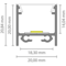 Luksus LED profielen LED profiel inclusief opaal klikafdekking 20mm x 20mm - 318ZWART