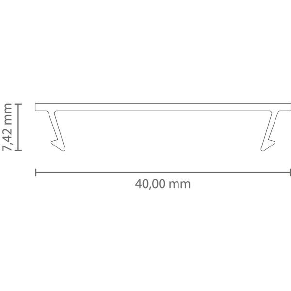 Luksus LED profielen LED profiel inclusief klikafdekking 40mm x 50mm - XL340ALU