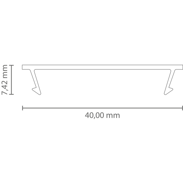 Wit LED profiel inclusief klikafdekking 40mm x 50mm - XL340WIT
