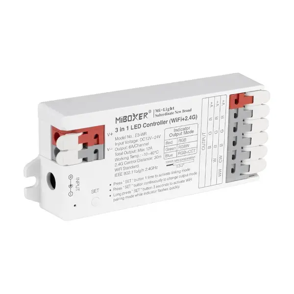 Miboxer Professionele TUYA + WIFI + 2,4ghz 3 in 1 LED controller E3-WR