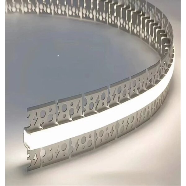 Luksus LED profielen Horizontaal buigbaar LED profiel inclusief afdekking 52,39 mm x 11 mm STUC360