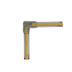 COB LED Strip - 90 graden transparante hoek connector T.B.V. - 3000K warm witte LED Strips - ip20