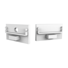 Eindkap met kabeldoorvoer - XL304WIT