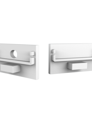 Eindkap met kabeldoorvoer - XL304WIT