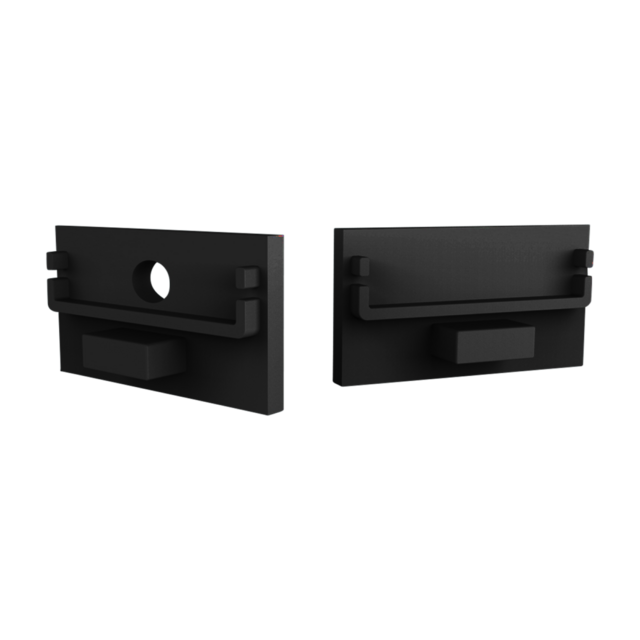 Eindkap met kabeldoorvoer - XL304ZWART