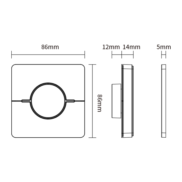 Dual white wanddimmer - Draadloos - Miboxer K0S-WIT