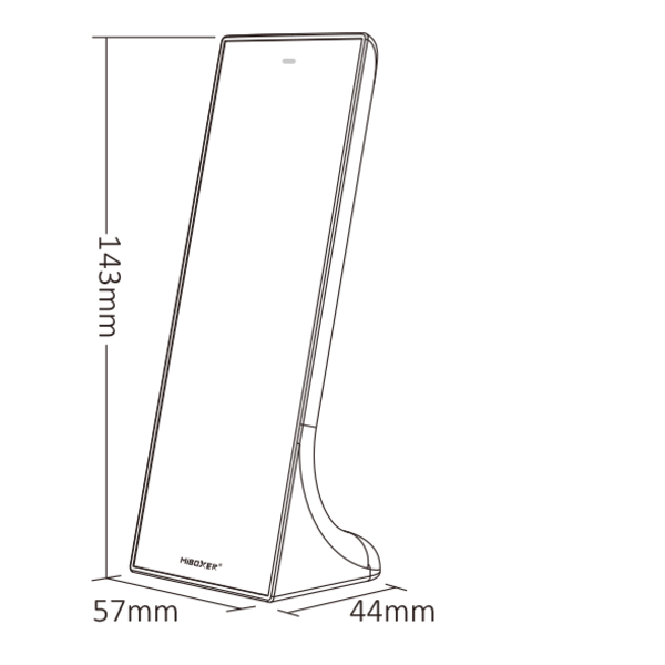 Miboxer Design LED afstandsbediening tafelmodel + Zwarte wandhouder voor ieder type LED – 3 zones – Miboxer Y3