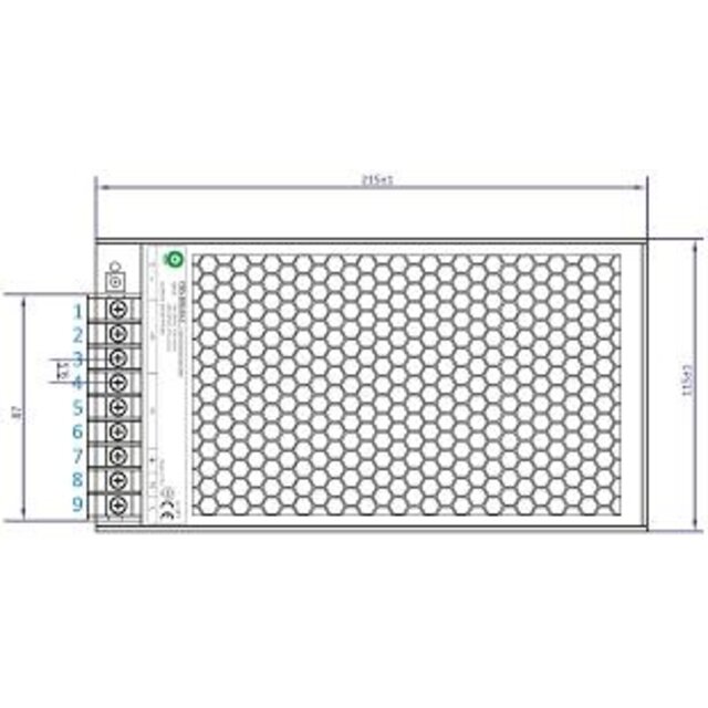 LED voeding 24v 150w 6,5 Ampère - IP20 - POS-150-24-C2