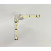 60, 120 LED's 8mm LED strip klik connector hoek - soldeervrij - 90 graden connector