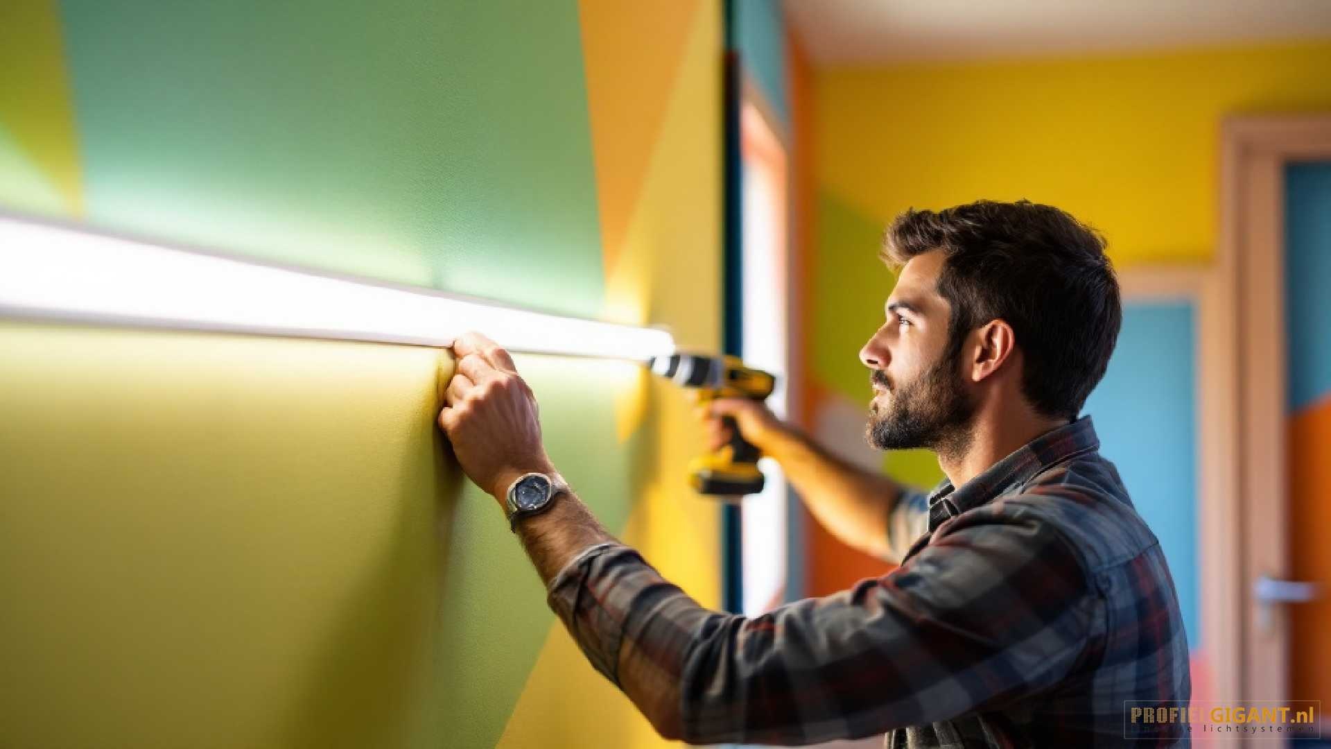 Hoe bevestig ik een wand LED profiel