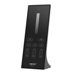 Design LED afstandsbediening tafelmodel + Zwarte wandhouder voor single color LED – 3 zones – Miboxer Y1