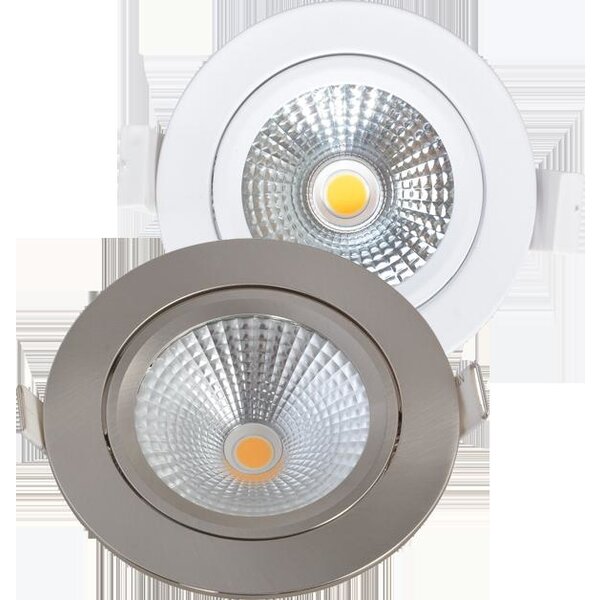 ZIGBEE LED SPOTS - Luksus ZIGBEE RGBCCT LED inbouwspot RVS - kantelbaar - 5W RGBCCT - Gatmaat 75mm - IP65