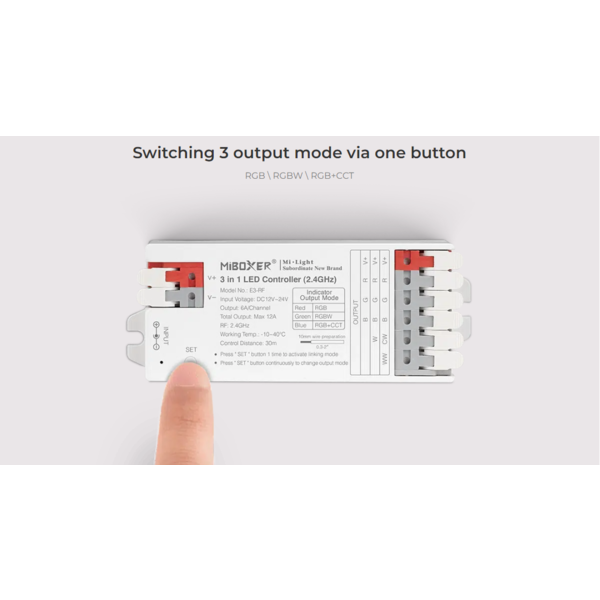 Miboxer Professionele 2,4ghz 3 in 1 LED controller E3-RF