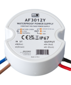 Wandcontactdoos Mini LED voeding 30 watt 12 volt 2,5 Ampère – IP67 waterdicht – AF3012Y