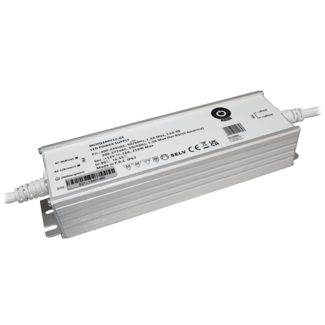 LED voeding 240 watt 24 volt 10 Ampère – IP67 waterdicht – MCHQ240V24-GE