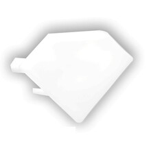 Eindkap zonder kabeldoorvoer - C23.2WIT