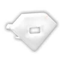 Eindkap met kabeldoorvoer - C23.2WIT