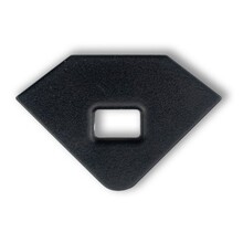 Eindkap met kabeldoorvoer - C23.2ZWART