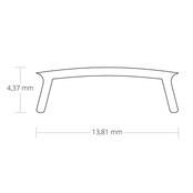 Losse 6 meter transparante LED profiel klikafdekking - 12,4mm - 01, 02, 03, 08, stuc100, stuc200, gips100, gips200
