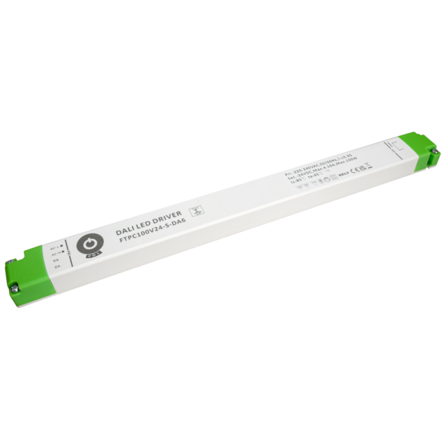 SLIM DALI LED voeding 100 watt 12 volt 8,33 Ampère - IP20 - compact - FTPC100V12-S-DA6