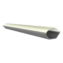 LED hoekprofiel met ronde klikafdekking 28,65 mm x 16,05 mm - C33ALU
