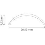 LED hoekprofiel met ronde klikafdekking 28,65 mm x 16,05 mm - C33ALU