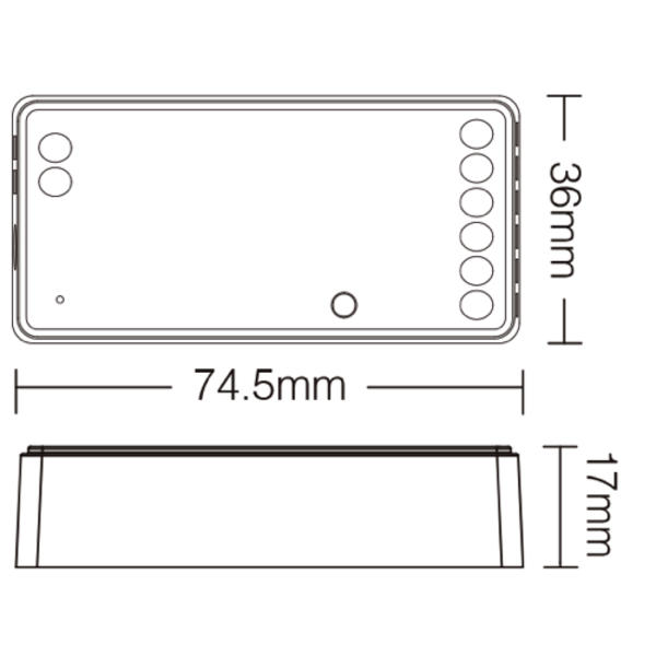 Miboxer 5 in 1 Zigbee + 2,4ghz LED controller - voor Single Color/Dual White/RGB/RGBW/RGBWW/RGBCCT LED strips 12-24v - SZ5