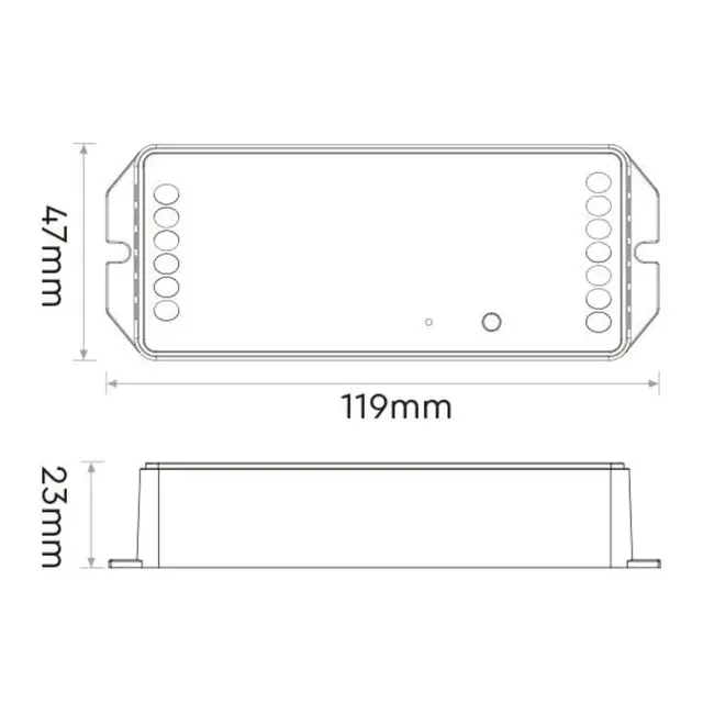 Professionele 20 amp TUYA Zigbee 5-in-1 LED controller voor Single Color/Dual White/RGB/RGBW/RGBWW/RGBCCT LED strips 12-24-48v - PZ5