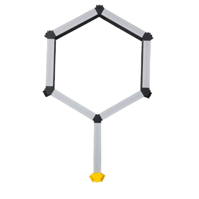 LED profiel honingraat Y verbinder XL306ZWART serie verbindingsstuk - inclusief schroeven