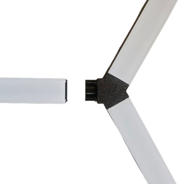 LED profiel honingraat Y verbinder XL306ZWART serie verbindingsstuk - inclusief schroeven