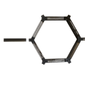 LED profiel honingraat Y verbinder XL306ZWART serie verbindingsstuk - inclusief schroeven