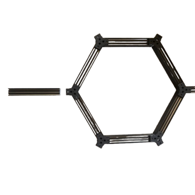 LED profiel honingraat Y verbinder XL306ZWART serie verbindingsstuk - inclusief schroeven