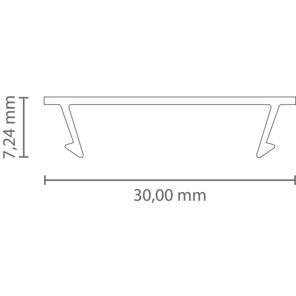 Luksus LED profiel losse afdekking 10 meter Losse LED profiel afdekking - Opaal - XL304 en XL306 serie