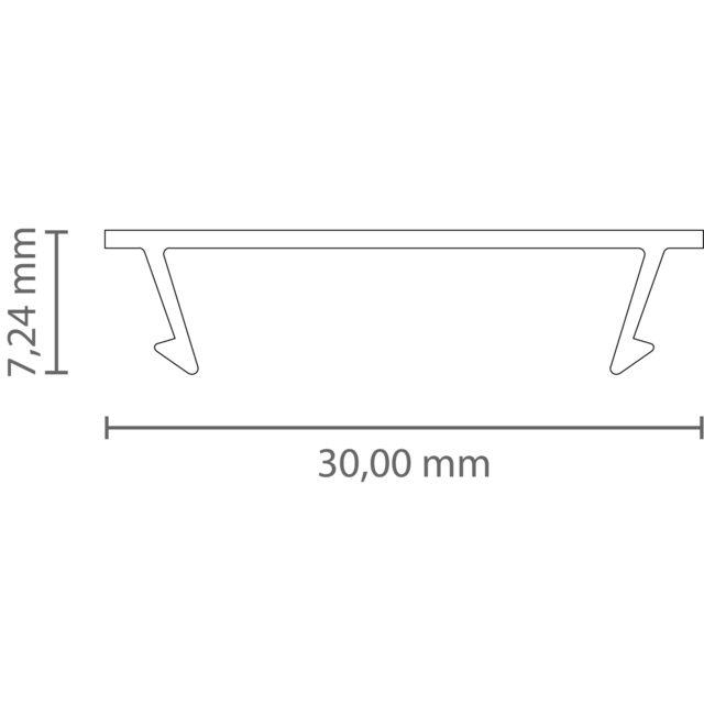Wit LED profiel inclusief opaal klikafdekking 30 mm x 15 mm - XL304WIT