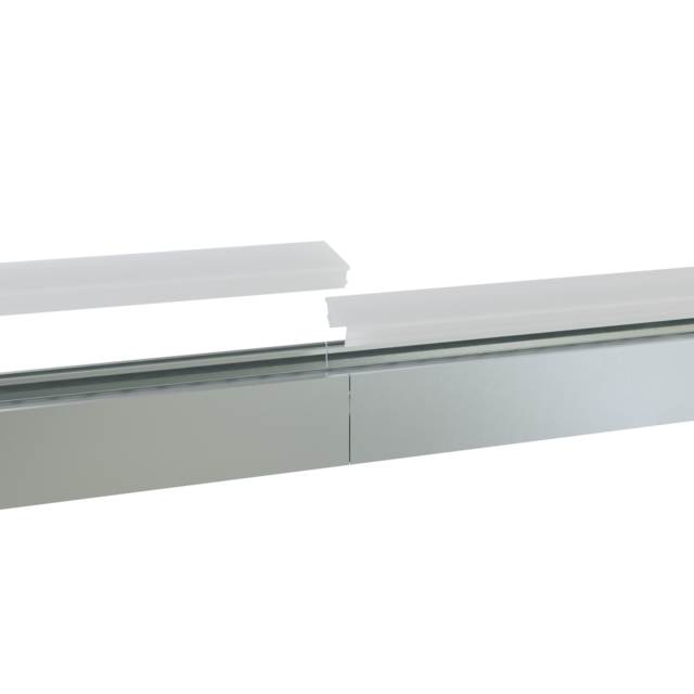 Connector 180° alu voor LED profiel 302ALU