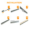 LED profiel verbinders en connectoren - Luksus Connector 180° wit voor LED profiel 302WIT