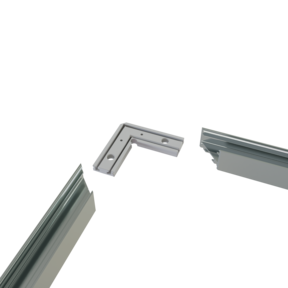 Hoekverbinder 90° alu voor LED profiel 302ALU