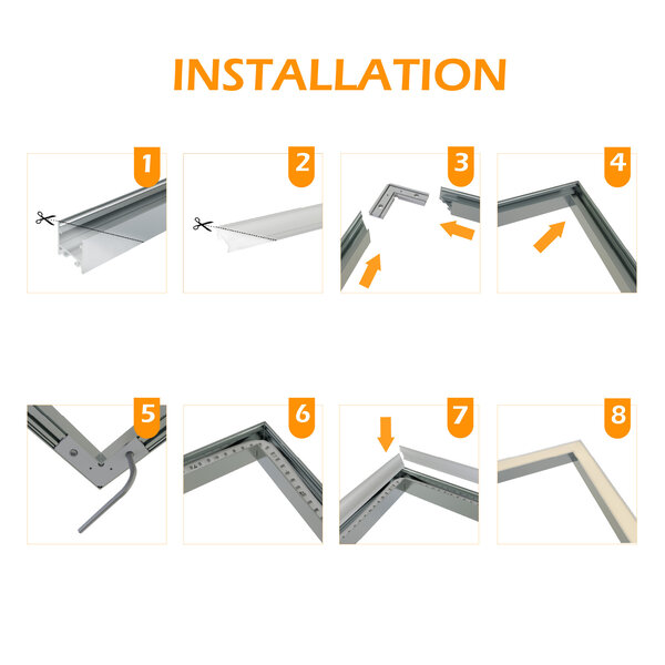 LED profiel verbinders en connectoren - Luksus Hoek verbinder 120° wit voor LED profiel 302WIT