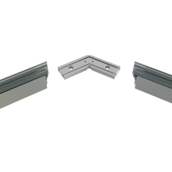 LED profiel verbinders en connectoren - Luksus Hoek verbinder 120° wit voor LED profiel 302WIT