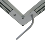 Hoek verbinder 120° zwart voor LED profiel 302ZWART