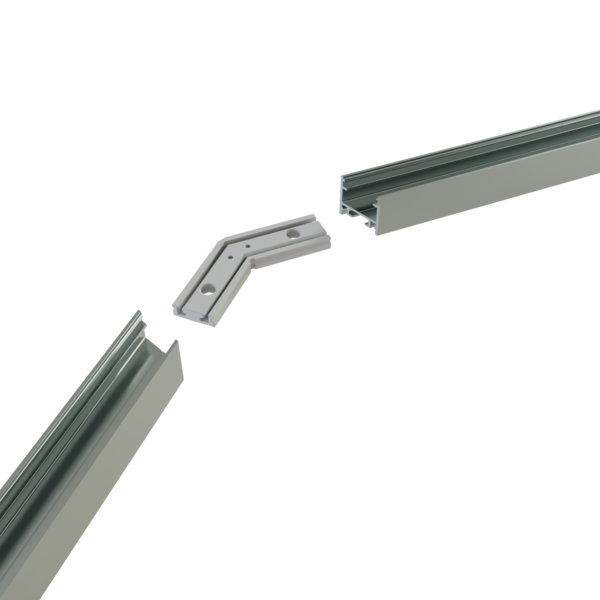 LED profiel verbinders en connectoren - Luksus  Hoek verbinding 135° alu voor LED profiel 302ALU