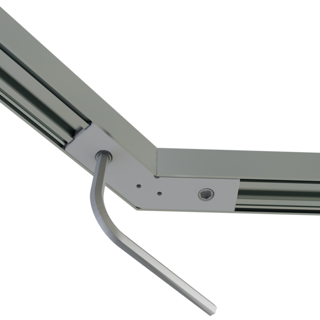 Hoek verbinding 135° wit voor LED profiel 302WIT