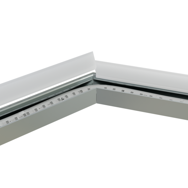 LED profiel verbinders en connectoren - Luksus  Hoek verbinding 135° wit voor LED profiel 302WIT