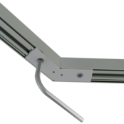 Hoek verbinding 135° zwart voor LED profiel 302ZWART